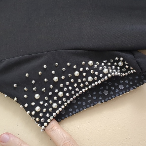 NWT Annalee + Hope XS Black Stretchy Dress with Blingy Sleeves - Picture 6 of 14